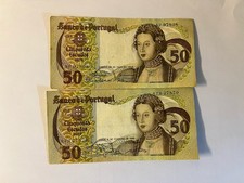 Portugal 🇵🇹 Lot 2 X 50 Escudos 1968/1980 Lot P548
