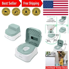 Prepare to Potty 3-in-1 System - Potty Training Toilet, Topper, Step Stool, E...