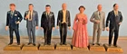 VTG RARE 7 1960s Marx Inaugural Presidents 2.5" Figurines Eisenhower, JFK, Nixon