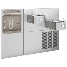 Elkay LZWS-SS28K EZH2O 8GPH Wall Mount Bi-Level Drinking Fountain with Cooler