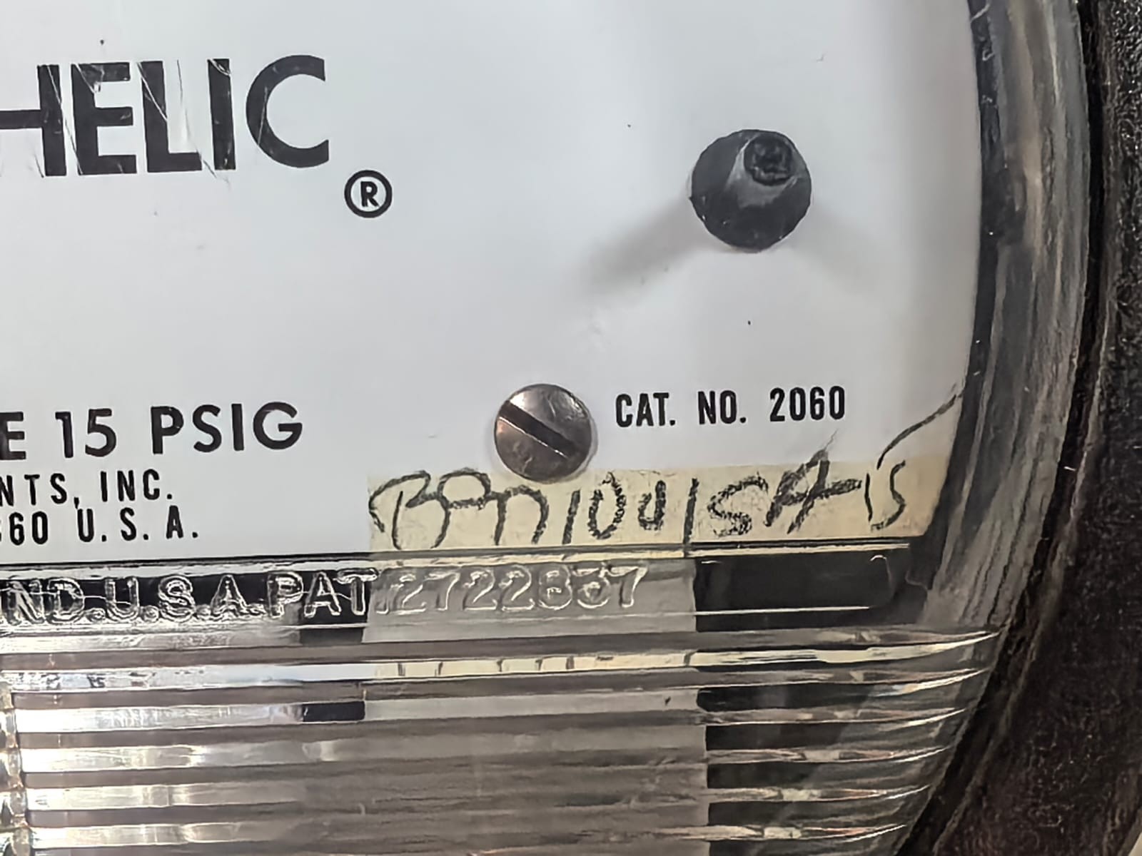 DWYER 2060 DWYER 2060 PRESSURE GAUGE 15PSIG 6