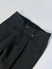 Versace Collection Grey Striped Wool Dress Pants Size 48 / M