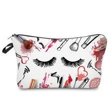 Makeup Case Small, Cosmetic Zipper Bag Waterproof for Purse Mini, D2-55243