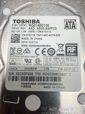 Toshiba MQ01ABD100 1TB 2.5" SATA Laptop HDD 5400RPM Dell 01KT1K Tested