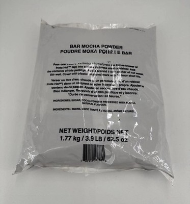 Bar Mocha Powder Base Mix, 3.9 LB Bag,  BB 10/2026