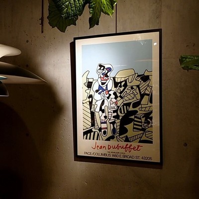 Jean Dubuffet 1974 Silkscreen Print Exhibition Poster Made in USA