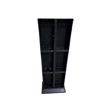 Vtg Alpha Twin Double Row Tower 120 Cd Holder Compact Disc Storage Black Stand Vtg Alpha Twin Double Row Tower 120 Cd Holder Compact Disc Storage Black Stand