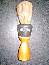 VTG BARBERSHOP BAKELITE WOOD SHAVING BRUSH BOAR BADGER PRISTINE AS SHOWN