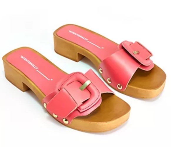 APL Nuovo sandalo anguria intenzionalmente vuoto Mar pelle fibbia zoccoli EU 39 US 8 5 9