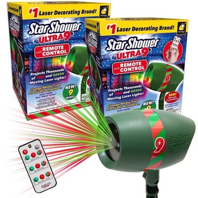 Star Shower Ultra 9 Outdoor Laser Projector Remote Holiday Light - NEW FREE SHIP
