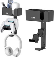 4-in-1 Wall Mount Controller Holder - Dual Game Controller and Headphone Hang...