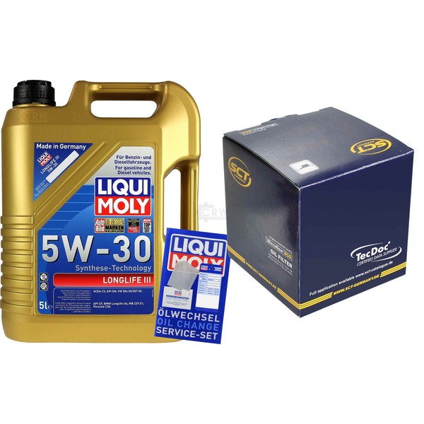 Inspektionspaket 5L Liqui Moly Longlife 5W-30 FüR Toyota Auris 1.8 Hybrid 1.6-image