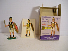 Vintage Marx Warriors Of The World Plastic Toy Soldier Roman Marius Box  Card