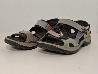 ECCO Offroad Yucatan Women Sport Sandals Multicolor Pastel Suede EU 38 US 7-7.5