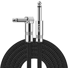 Sovvid Guitar Cable 15FT Professional Instrument Electric 15 FT, Black