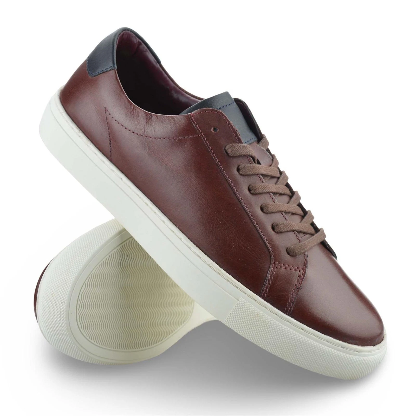 Mens Real Leather Trainers Lace Up Casual Smart Memory Foam Walking Shoes Size
Opens in a new window