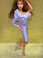Vintage Barbie Superstar Era Fashion Dress Purple Variation    