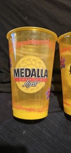 Cerveza Medalla Light, Vaso Plastico, Promo Concierto Karol G. En Puerto Rico