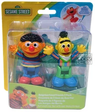 Sesame Street Bert & Ernie Movable Figure Set 2-Pack New Friends Toy Free Ship