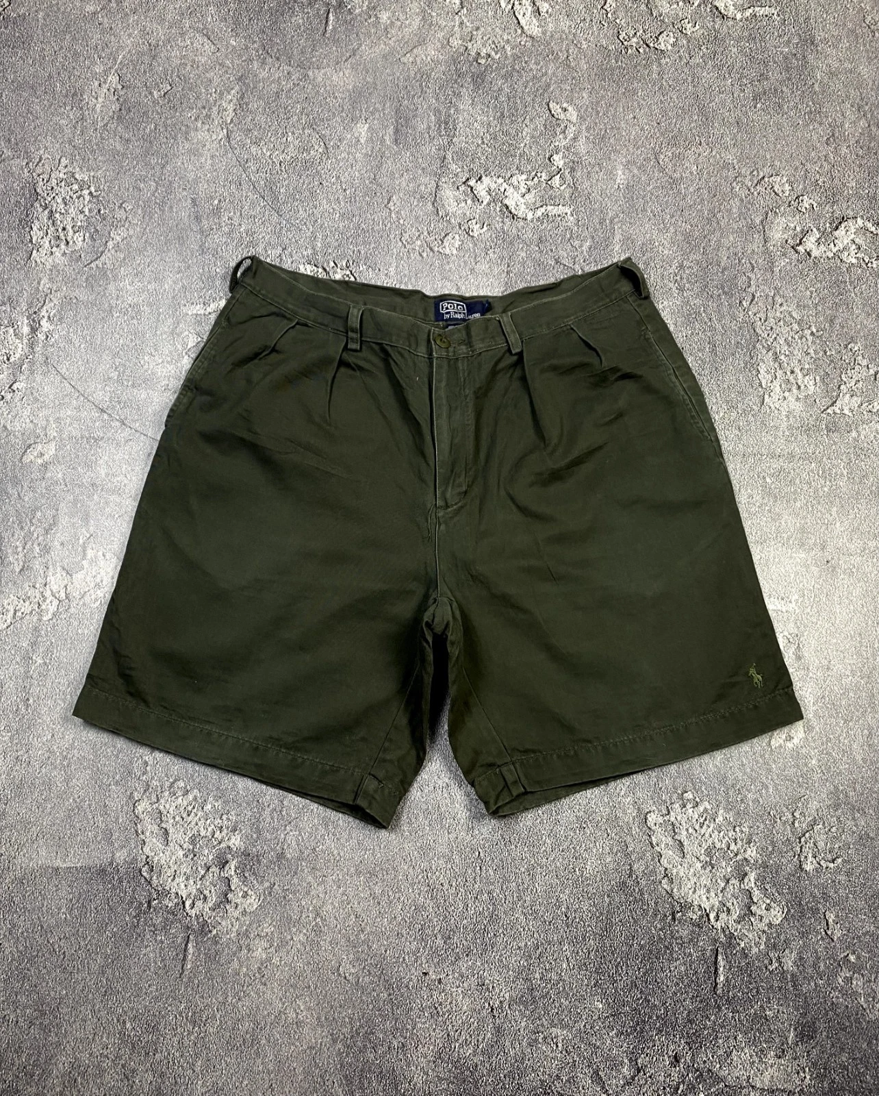 Vintage 00s Polo Ralph Lauren Khaki Chino Faded Short Size 36