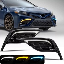 For 2021-24 Toyota Camry Se Xse Led Drl Fog Light Kit W Turn Signal Night Mode For 2021-24 Toyota Camry Se Xse Led Drl Fog Light Kit W Turn Signal Night Mode