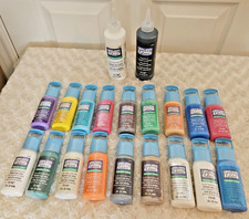 Gallery Glass Variety Color Window Glass Paints Bottles Craft Projects Lot of 20