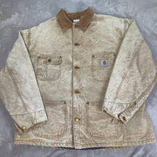 Vintage Carhartt Chore Coat XL Blanket Lined Duck Canvas Union Made USA 80s Men