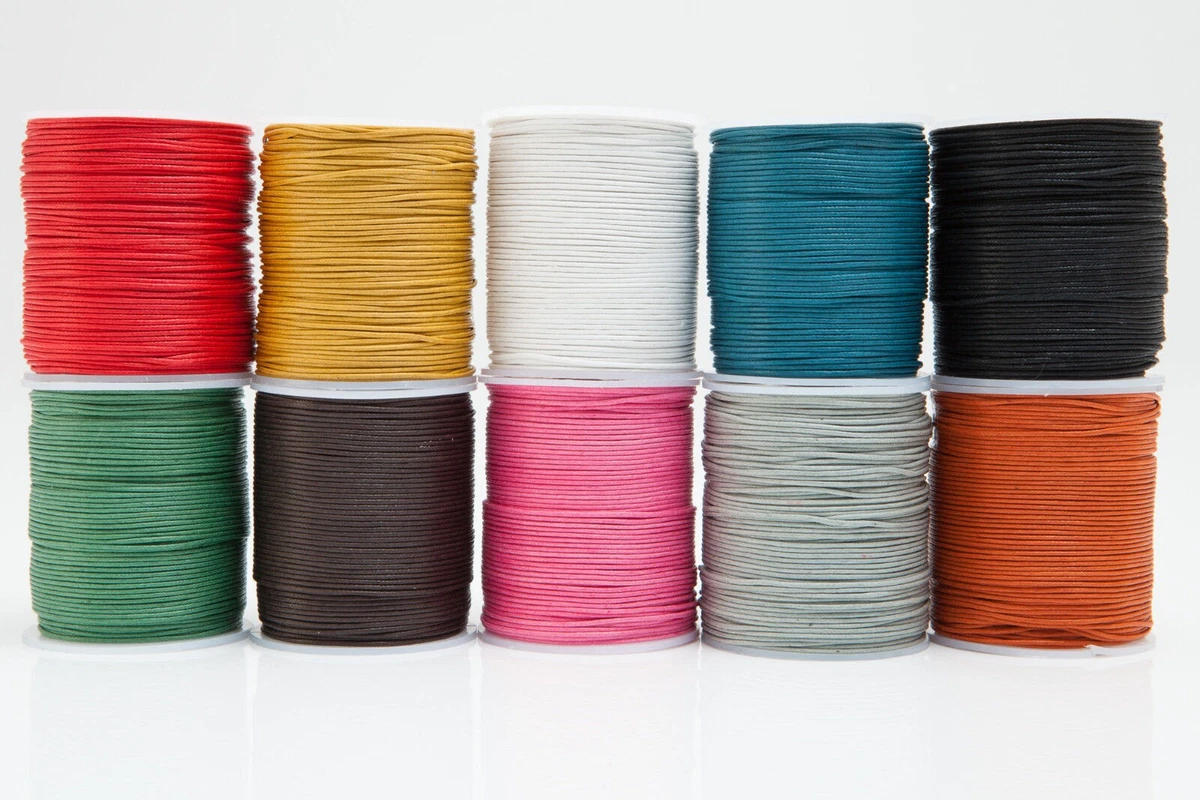 INWARIA Gewachste Baumwollkordel (5 M Länge) – 1,5 Mm Oder 2,5 Mm Stark, Perfekt Für Makramee, Schmuck & DIY-Projekte, In Verschiedenen Farben