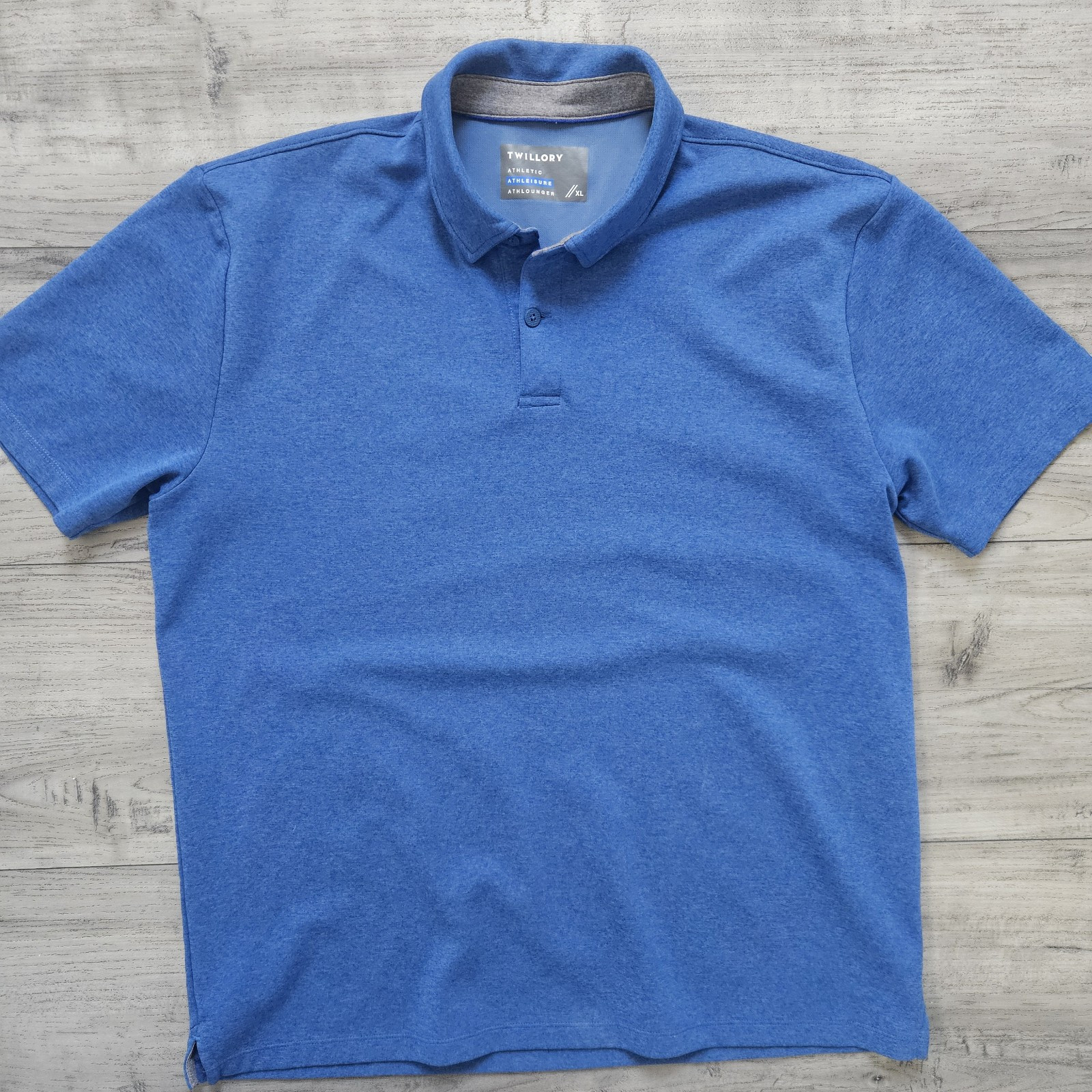 Twillory Athleisure Performance Golf Polo Shirt Men's Size XL Blue