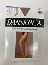 Danskin Dance Ultra Shimmery Footed Tights High Performance Legwear Size C