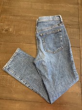 J.CREW Women's Straight Jeans Denim Blue High Rise Zip Button 5-Pocket