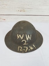VTG British Commonwealth Brodie Style Steel Helmet WW2