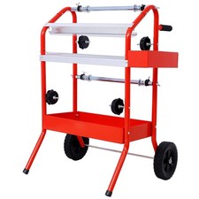 18 Inch Multi-roll Masking Paper Machine Mobile Stand With Trays For Auto Body 18 Inch Multi-roll Masking Paper Machine Mobile Stand With Trays For Auto Body