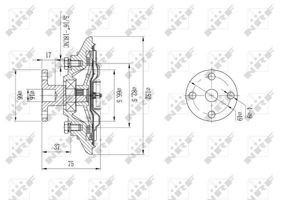 Kupplung, Kühlerlüfter thermisch 49592 NRF für JEEP CHEROKEE - Bild 4