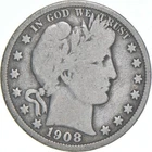 1908 Barber Half Dollar Average Circ 90% Silver *4618