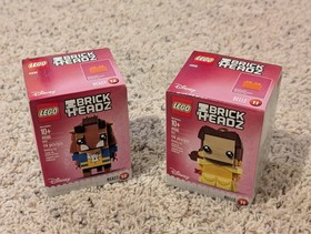 LEGO BrickHeadz Disney Beauty And The Beast Belle 41595 & Beast 41596 New Sealed