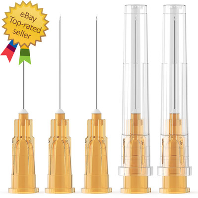 100Pcs 25G Needles 25Gauge 1Inch/25Mm Sterile Disposable Injection Needles Dispe