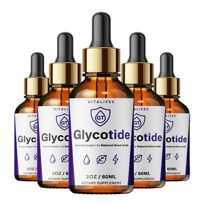 (5 Pack) Glycotide Drops Advanced Blood Support Supplement Glyco Tide 150 Serves