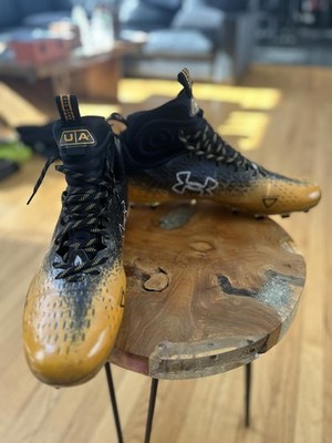 Under Armour Spotlight Football Cleats - Black and Orange 15