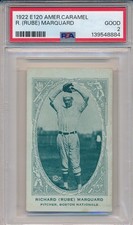 1922 E120 AMER CARAMEL - R. RUBE MARQUARD - PSA 2 GD (SVSC) FRESHLY GRADED!