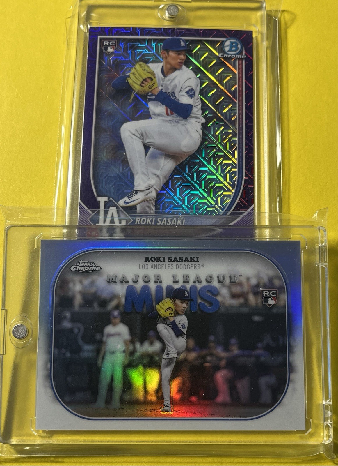 2025 Topps Chrome Update ROKI SASAKI RC Refractor SSP Major League Minis &Bonus