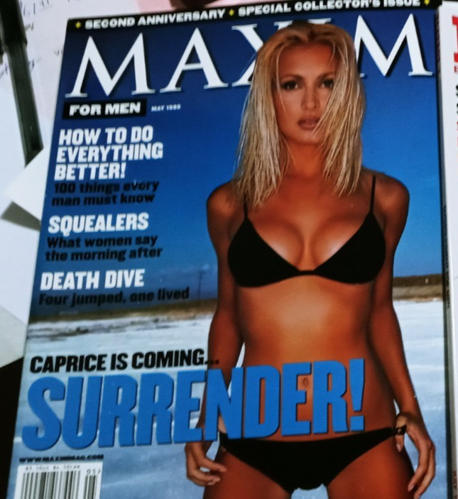 MAXIM Magazines: May 1999 2nd Anniv Issue CAPRICE cover/May 2014 Air Force Cover