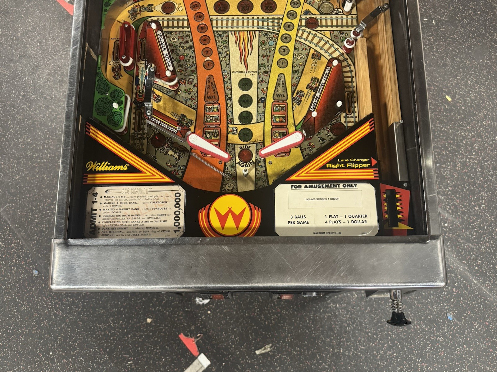 1985  COMET PINBALL MACHINE  PROFESSIONAL TECHS FULL LEDS PLAYS GREAT