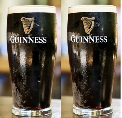 2 Guinness Pint Gläser 20oz Neue Form Brandneu 