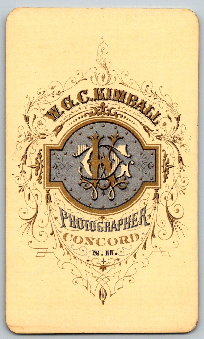 16 ANTIQUE CDVS ORNATE BACKS MEN AND LADIES W.G.C. KIMBALL JAS. O. MERRILL VT NH — additional view