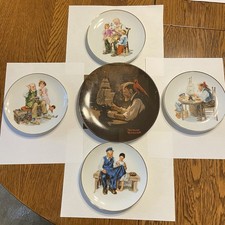 Knowles Norman Rockwell Collector Plates Set of 5 Rockwell Heritage Limited Edi…