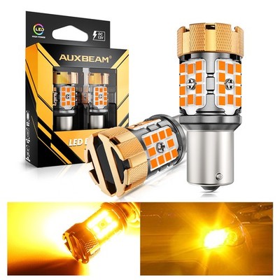 AUXBEAM Canbus 3000K Amber BAU15S 7507 PY21W LED Turn Signal Light 50W 4000LM