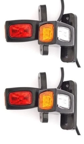 #LED Position Marker Lights 4x12/24V e-mark Side Rear Lamps Truck Trailer Lorry