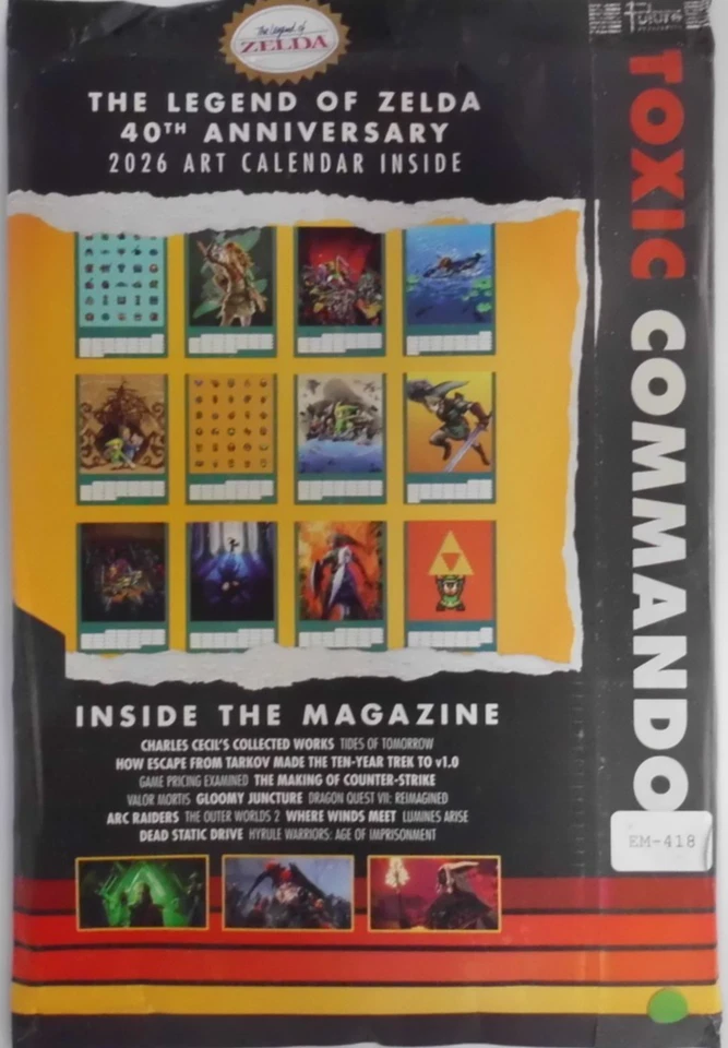 Edge magazine #418 Jan 2026 Toxic Commando + Zelda 40 years celebration Calendar - Image 2 of 2
