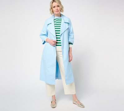 #ad Carla Rockmore Collection Regular Taffetta Trench Coat Cloud S Used $27.98